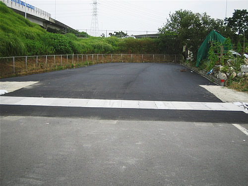 写真：蟹江水路・駐車場工事　駐車場完成